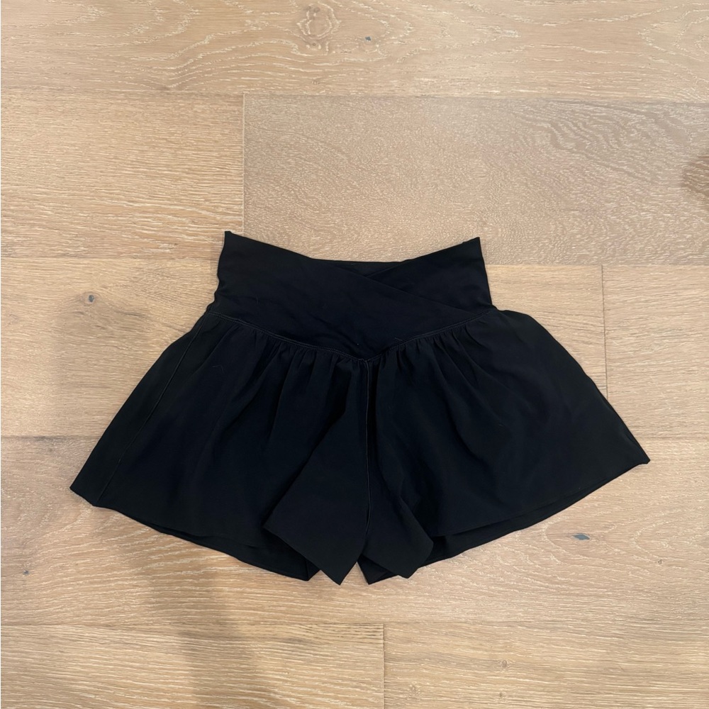 Elegant Black Women's Athletic Shorts